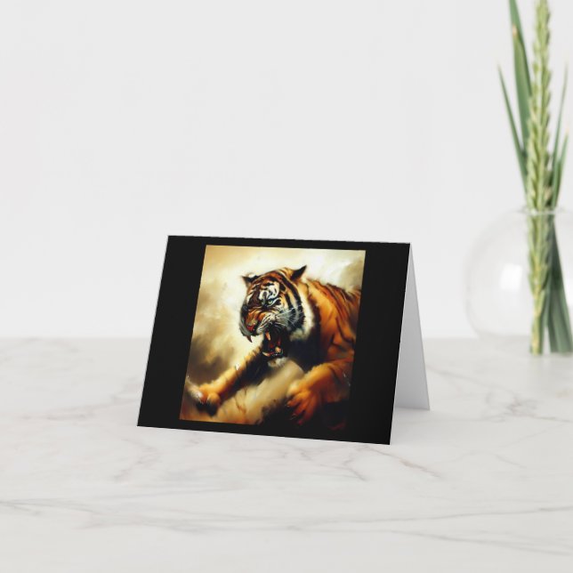 Tarjeta Gato salvaje tigre (14) (Anverso)