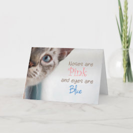 Tarjeta Gato siamés con el día de madre rosado de la nariz