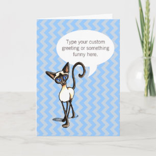 Tarjeta Gato siamés da la bienvenida a su Personalizado