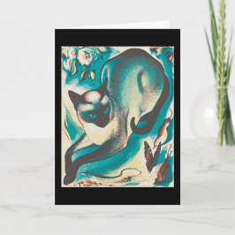 Tarjeta Gato siamés, de Agnes Parker,