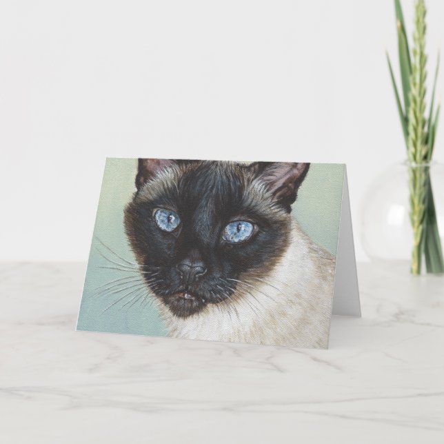 Tarjeta Gato siamés Murphy (Anverso)