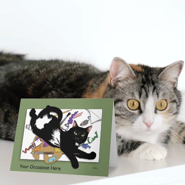 Tarjeta Gato siamés travieso y descarado divertido (Subido por el creador)