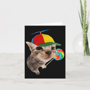 Tarjeta Gato Silencioso Con Meme De Lollipop