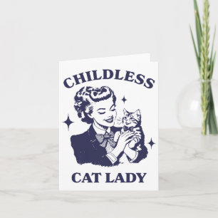 Tarjeta Gato sin hijos Lady Kamala 2024 Harris Feminist Wo