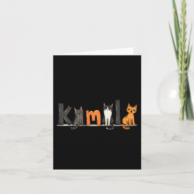 Tarjeta Gato Sin Niños Dama Por Feminista Kamala Harris 20 (Anverso)