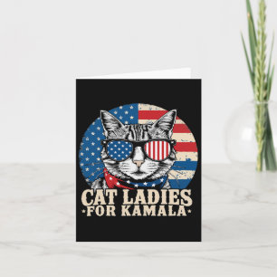 Tarjeta Gato Sin Niños Señora Por La Votación De Kamala Ha