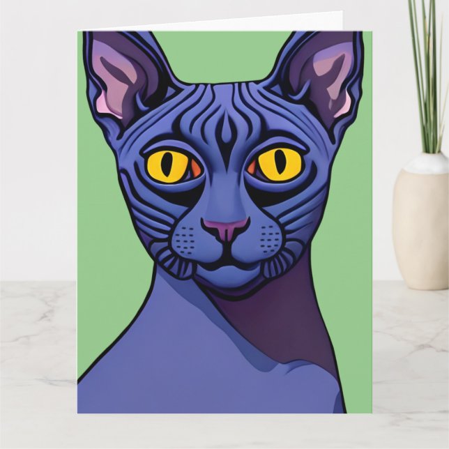 Tarjeta Gato Sphynx (Anverso)
