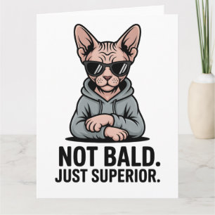 Tarjeta Gato Sphynx Superior Actitud Sarcástica Arte