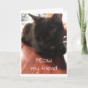 TARJETA ***GATO SUASIVO DE PURR** DICE FELIZ CUMPLEAÑOS PA