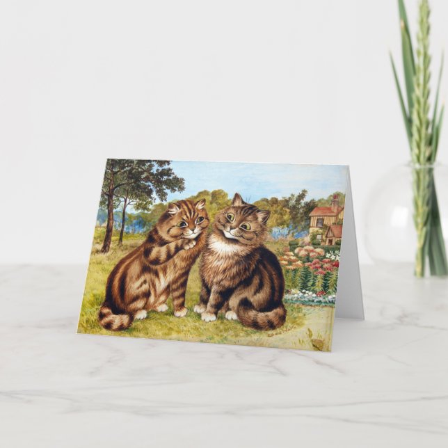 Tarjeta Gato susurrador, Louis Wain (Anverso)