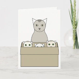 Tarjeta Gato-Temática del día de madre
