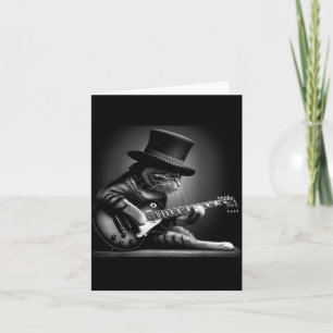 Tarjeta Gato tocando la guitarra - divertida música rock G