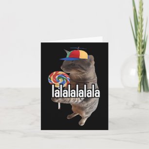 Tarjeta Gato Tonto Con Lollipop Meme 