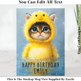 Tarjeta Gato Triste En Personalizado De Ropa De Pato Amari