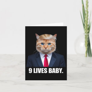 Tarjeta Gato Trump 9 Vidas Bebé Trump 2024 Gana Victoria G