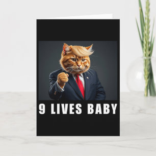 Tarjeta Gato Trump 9 Vidas Por Trump 2024 Ganar Victoria G