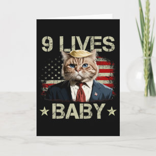 Tarjeta Gato Trump 9 Vidas Por Victoria Ganadora de Trump