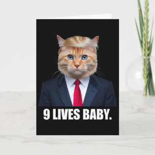 Tarjeta Gato Trump 9 Vidas Por Victoria Ganadora de Trump 