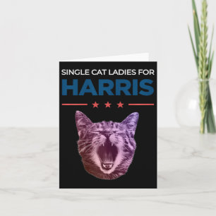 Tarjeta Gato Único Para Harris 2024 Political