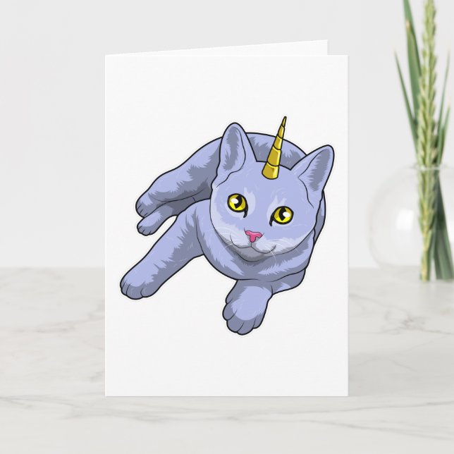 Tarjeta Gato Unicornio (Anverso)