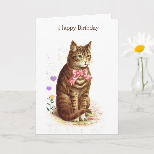 Tarjeta De Felicitacion Del Feliz Cumpleaños Del Tigre 535915 Vector En Vecteezy