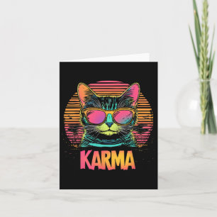Tarjeta Gato Vintage Karma Ama A Los Adolescentes Chicas H