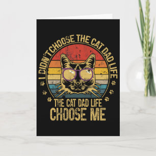 Tarjeta Gato Vintage Papá Para Hombres Divertido Gato Papá