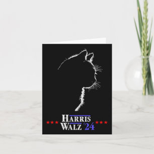 Tarjeta Gato Walz Shirt Damas Para Harris Kamala Walz Shir