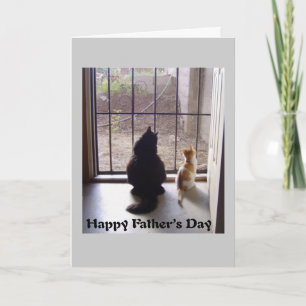 Tarjeta Gato Y Gatito Feliz Día De Los Padres