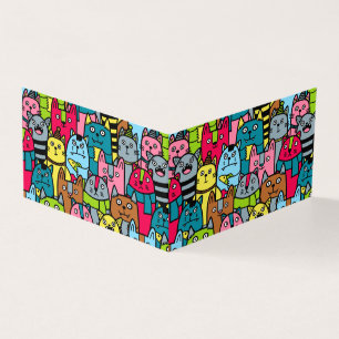 Tarjeta Gato y gatitos