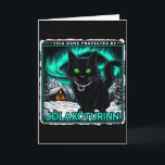 Tarjeta Gato Yule Retro Islandés Este Hogar Protegido Jóla<br><div class="desc">Gato Yule Retro Islandés Este Hogar Protegido Jólakötturinn</div>