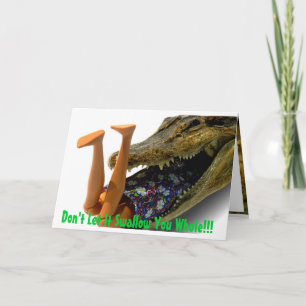 Tarjeta Gator Head Legs Happy Birthday