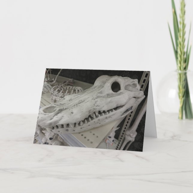 Tarjeta Gator Skull decorativo (Anverso)