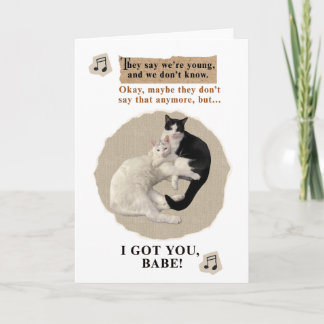 Tarjeta Gatos Adorables Dicen Te Tengo Bebe