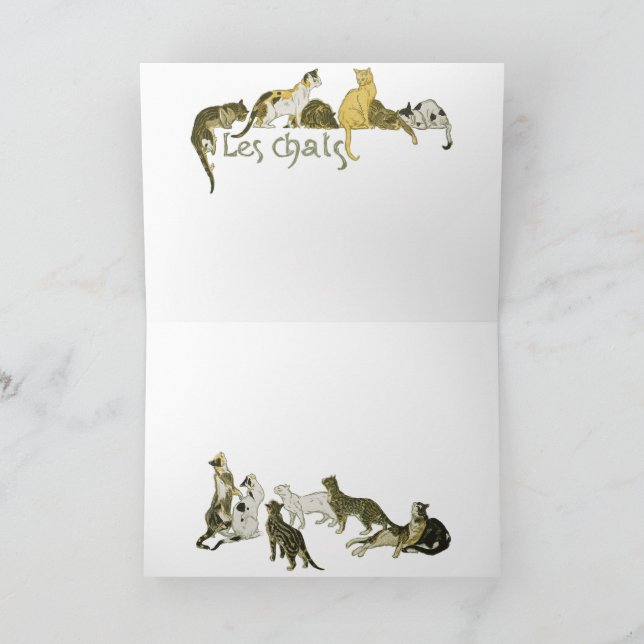 Tarjeta Gatos, Alexandre SteinlenCats, Alexandre Steinlen (Interior)
