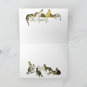 Tarjeta Gatos, Alexandre SteinlenCats, Alexandre Steinlen