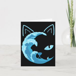Tarjeta Gatos azules ola para Kamala divertida ola azul de