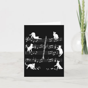 Tarjeta Gatos Clarinetistas Para El Gato Que Ama El Clarin