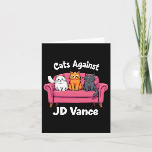 Tarjeta Gatos contra el sofá de J.d. Vance para damas sin 