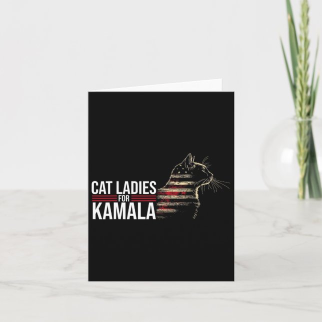 Tarjeta Gatos Damas De Kamala (Anverso)