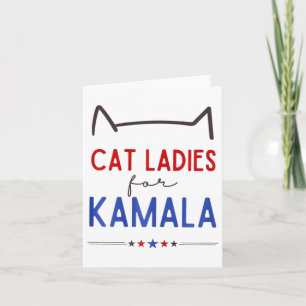 Tarjeta Gatos Damas De Kamala, Un Gato Amante Gracioso
