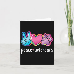 Tarjeta Gatos de amor por la paz Gato Gato Gatito Gatito G