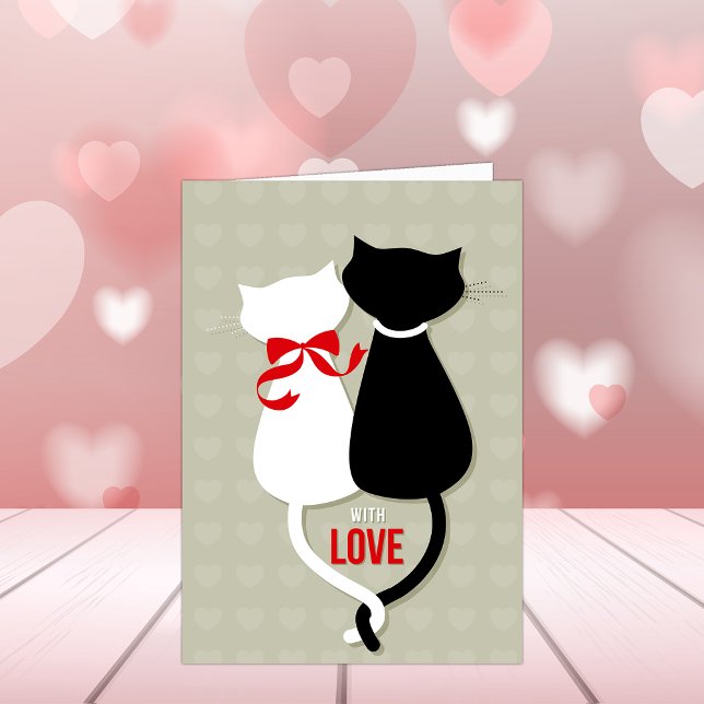 Tarjeta Gatos de amor románticos Valentine (Subido por el creador)