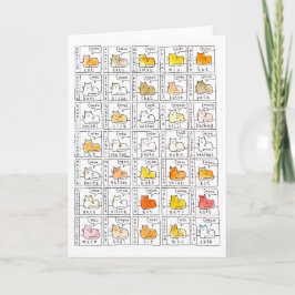 Tarjeta Gatos de Colores Aprenden Maullar en Varios Idioma
