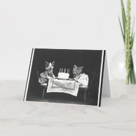 Tarjeta Gatos de cosecha en una fiesta de cumpleaños