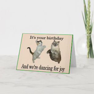 Tarjeta Gatos de cumpleaños