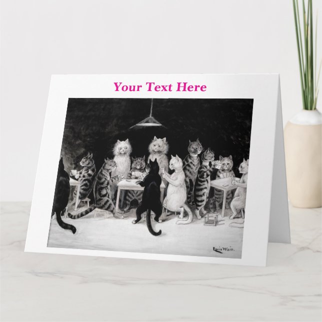 Tarjeta Gatos de Louis Wain 3 (Anverso)