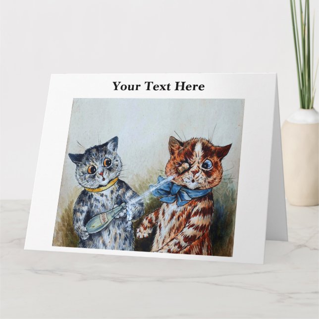 Tarjeta Gatos de Louis Wain 3 (Anverso)