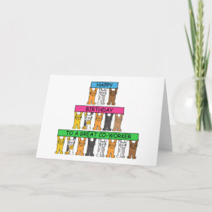 Tarjeta Gatos de Personalizados de cumpleaños felices de c
