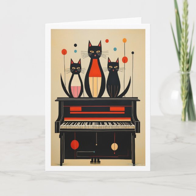 Tarjeta Gatos de Piano (Anverso)